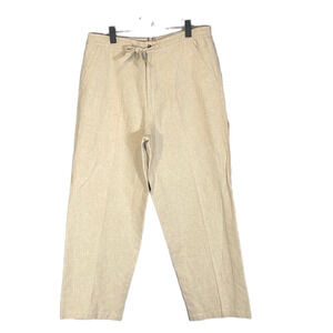 Cubavera Women’s Beige Wide Leg Linen Blend Pants Size 36–38